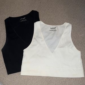 Garage seamless basic cropped tanks